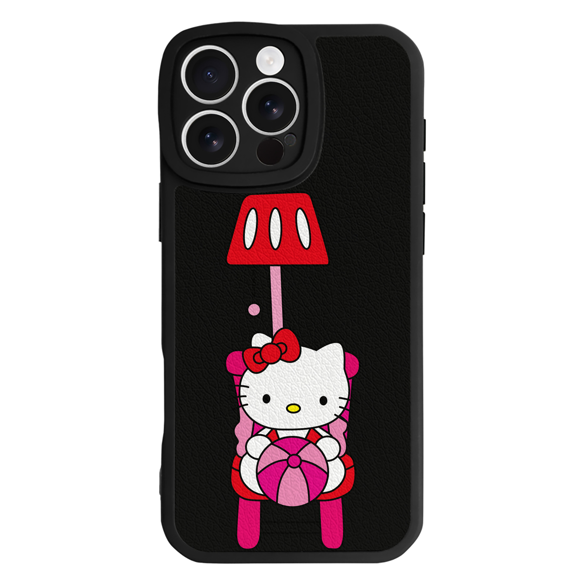 （画像用） Hello Kitty ハローキティ 【iPhone 16シリーズ対応】シリコンスマホケース（レザー調） 材質：シリコン